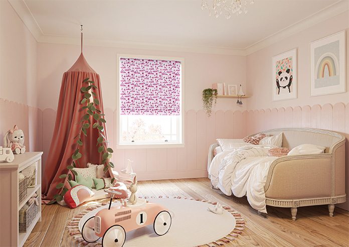 Royal Realm, Bubblegum Pink - Roman Blind - Image 6